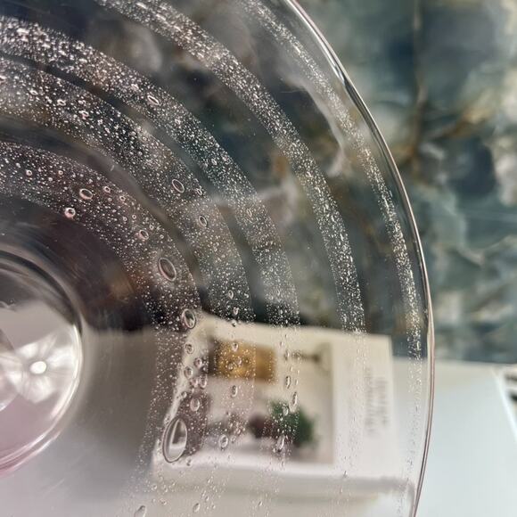 Villeroy And Boch Pink Depression Glass Trinket Dish Swirl/Teardrop Blown Glass - Picture 7 of 13